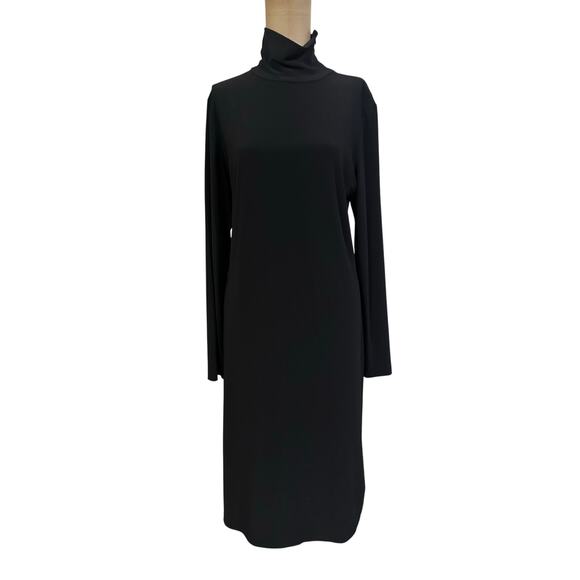 Norma Kamali Turtleneck Jersey Long Sleeve Mini Dress - Picture 4 of 8